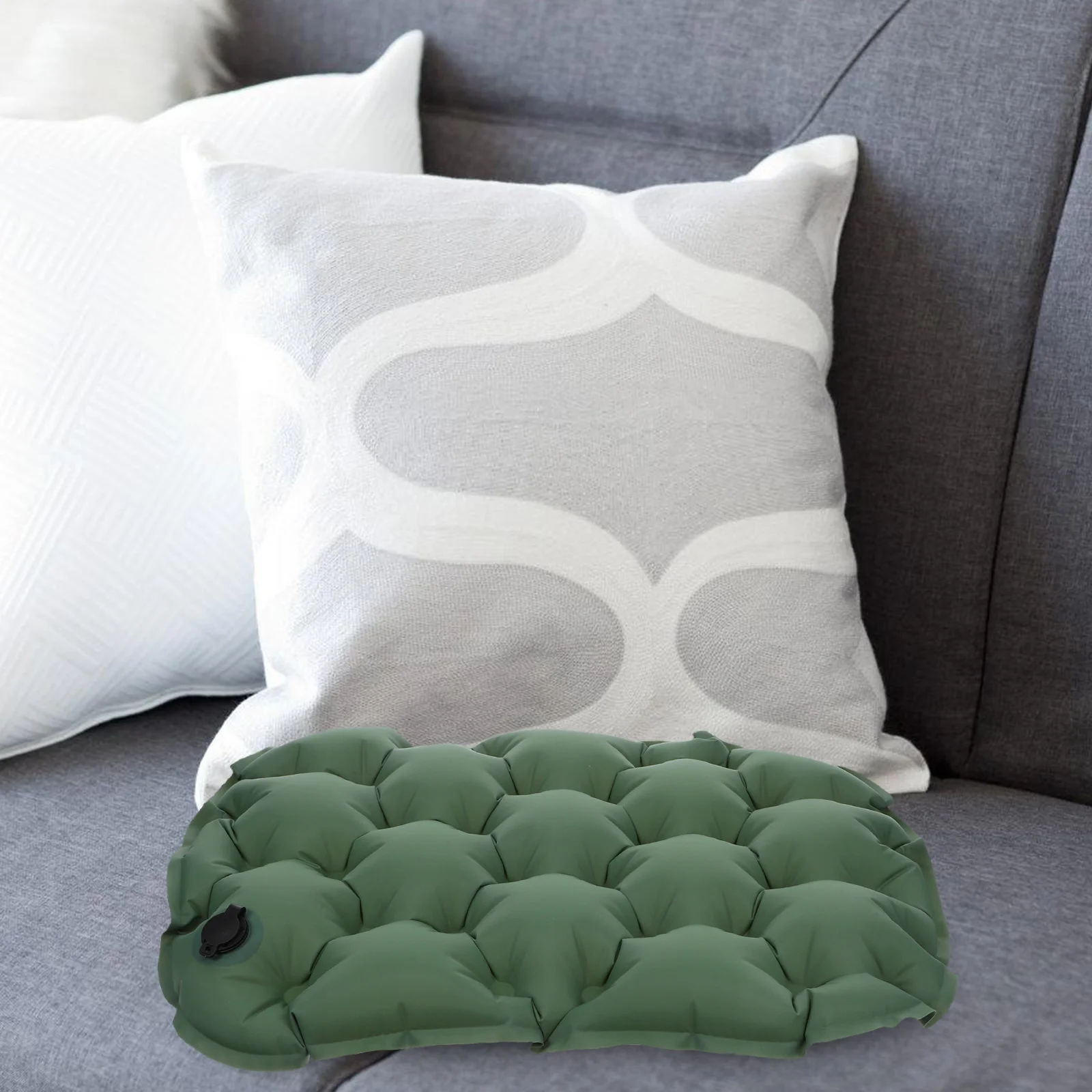 

Thickened Inflatable Seat Pad for Camping Outdoor Moistureproof Portable Sitting Cushion Hiking Travel Airplane Car Use