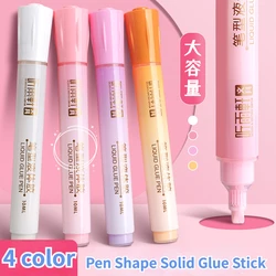 Large capacity Pen Shape Solid Glue Stick Candy Color Quick-drying High Viscosity DIY Student Handbook Manual Stationery