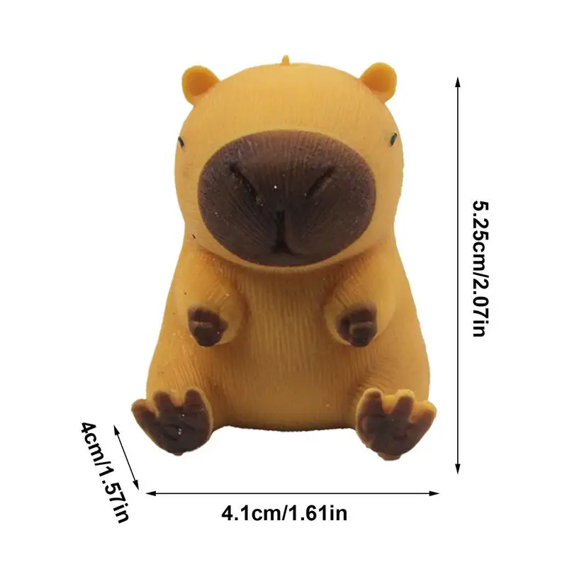 Juguetes para apretar Capybara de rebote lento, juguetes Kawaii marrones para Fidget, capibara de dibujos animados, alivio del estrés, juguetes de descompresión, regalos para niños