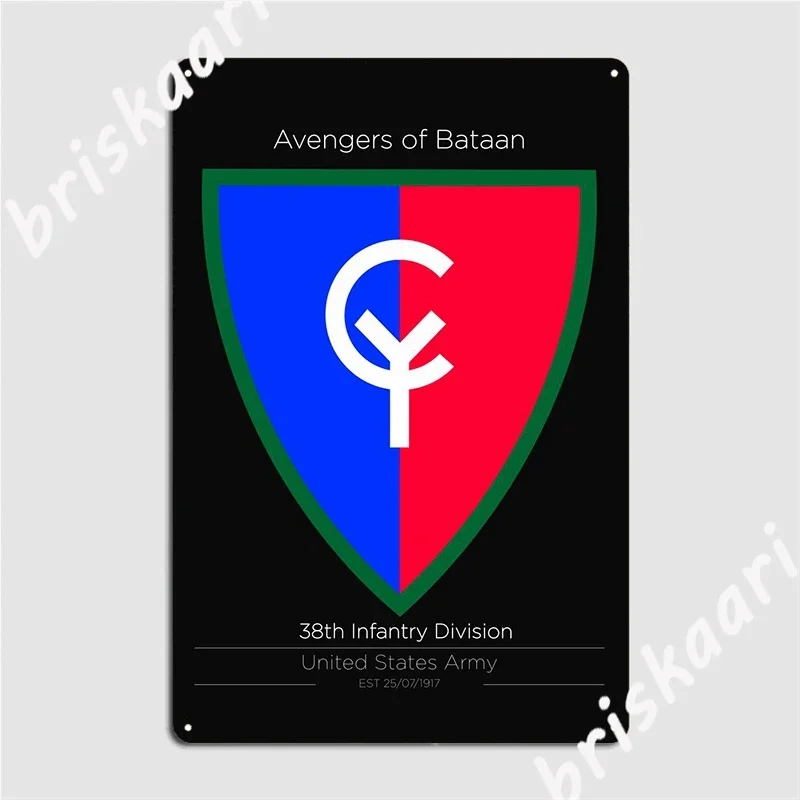 Infantry Division Metal Sign Vintage Bar Cave Mural Painting Cinema Living Room Tin Sign Poster