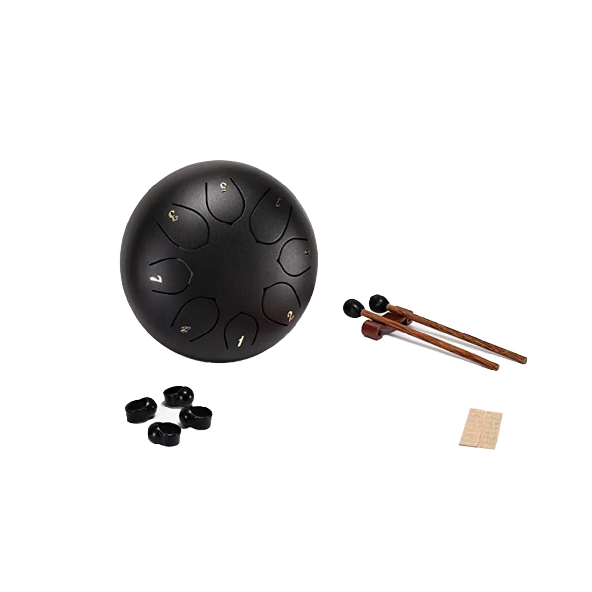 

Steel Tongue Drum, 6In 8 Notes, Strap Bag, Drumstick, Mallet Holder and Finger Paddle for Camping, Meditation or Yoga