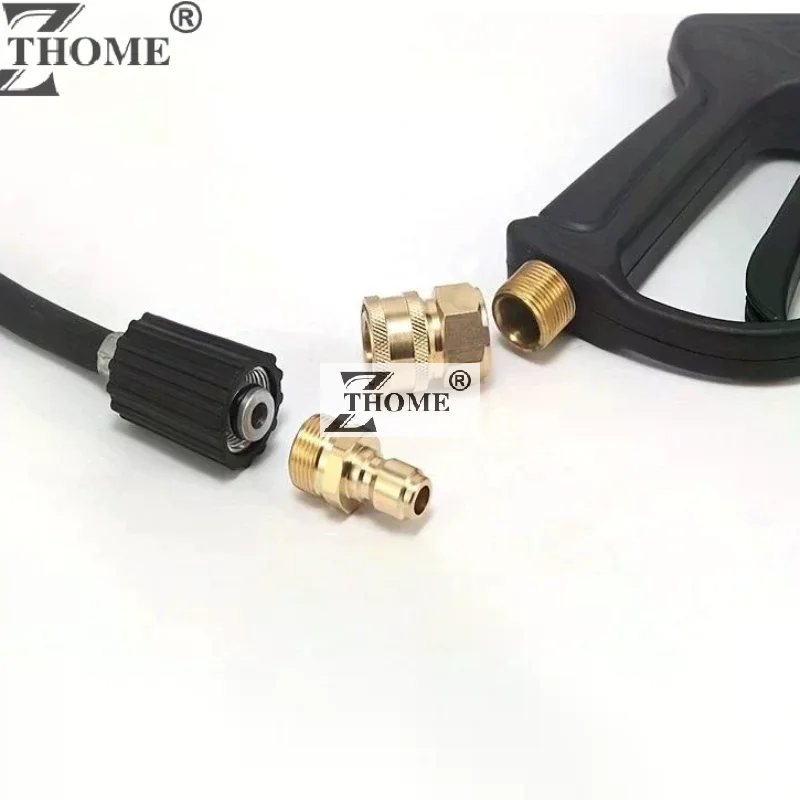 Quick Plug Washer Brass Pressure Release Connector M22 15 Female 1/4 Male Pair Hose Inch Adapter Gar