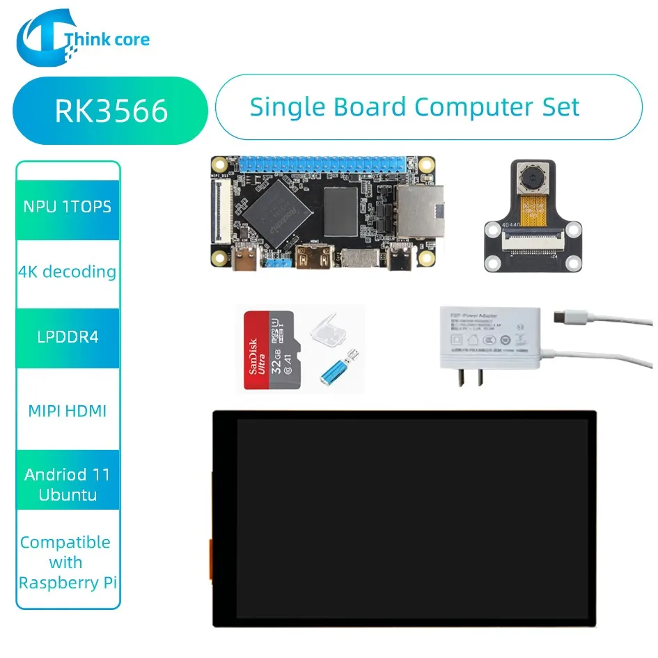 Single Board Computer 4GB Ram Rockchip RK3566 SBC 1000M Ethernet 8MP Camera Micro SD Card MIPI Screen For Raspberry Open Source