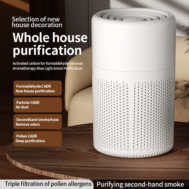 

Портативный настольный очиститель воздуха для домашнего использования для удаления дыма, пыли, дымки и офисного очистителя