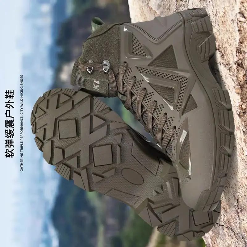 

Original Brand Autumn Hiking Boots Top Quality Big Size Mountain Climbing Footwear Designer High Top Trekking Sneakers 38-49