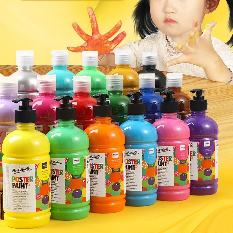 

500ml Safe Odorless Gouache Paint Washable Art Painting Supplies School Children's Finger Drawing Creation Graffiti Pigment