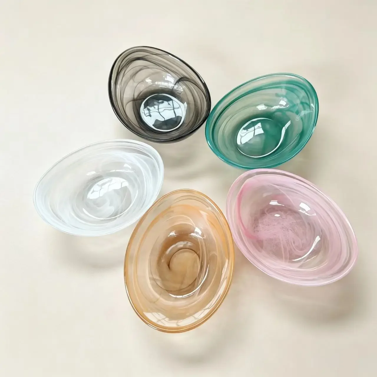 DSA ink and wash cloud glass plates, tableware, household new personal glass dishes