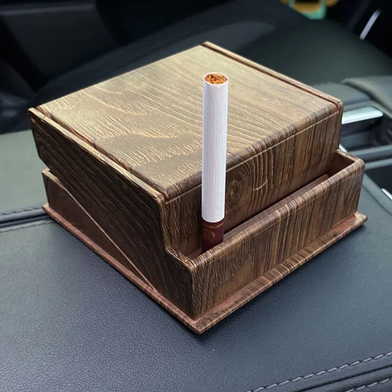 Car Smoking Storage Box Automatic Bounce Cigarette Box Slim Case Gift for Men Smoking Accessories