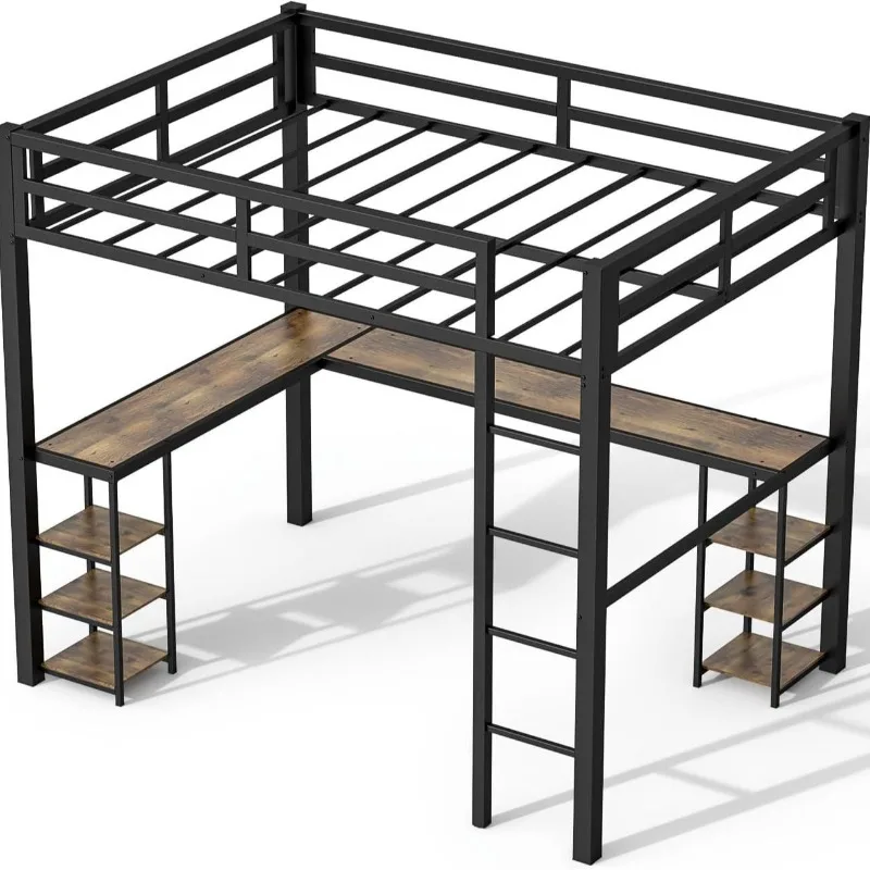 Source Factory Bed and Table Combination Bed, Small Apartment Space Saving, Student Dormitory Adult Multi-functional Raised Bed