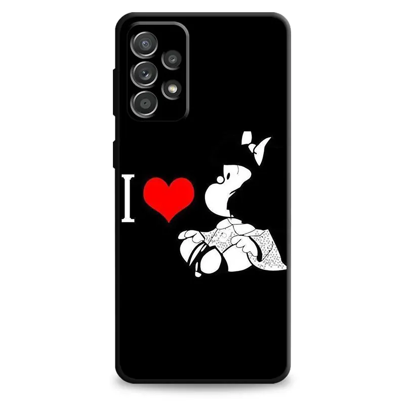 Mafalda Phone Case for Samsung Galaxy A22 A23 A72 A53 A51 A11 A31 A21s A52s A13 A41 A71 A33 A12 A73 A32 A42 A52 TPU Soft Cover