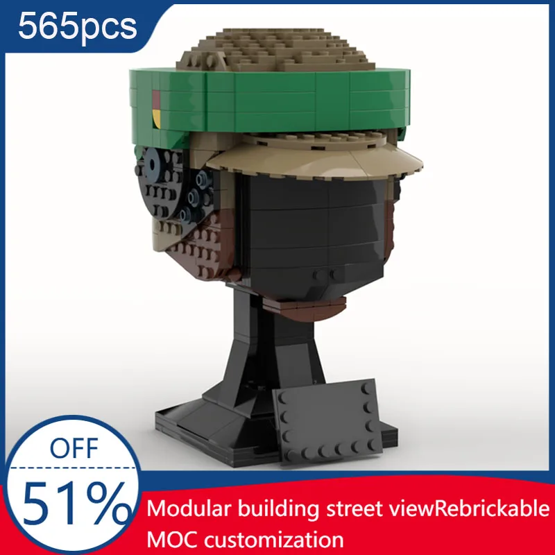 

NEW 565 PCS MOC Space Battle Helmets Series Old Captain Rex Model Custom DIY Helmet Collection Creative Assembly Kids Gifts