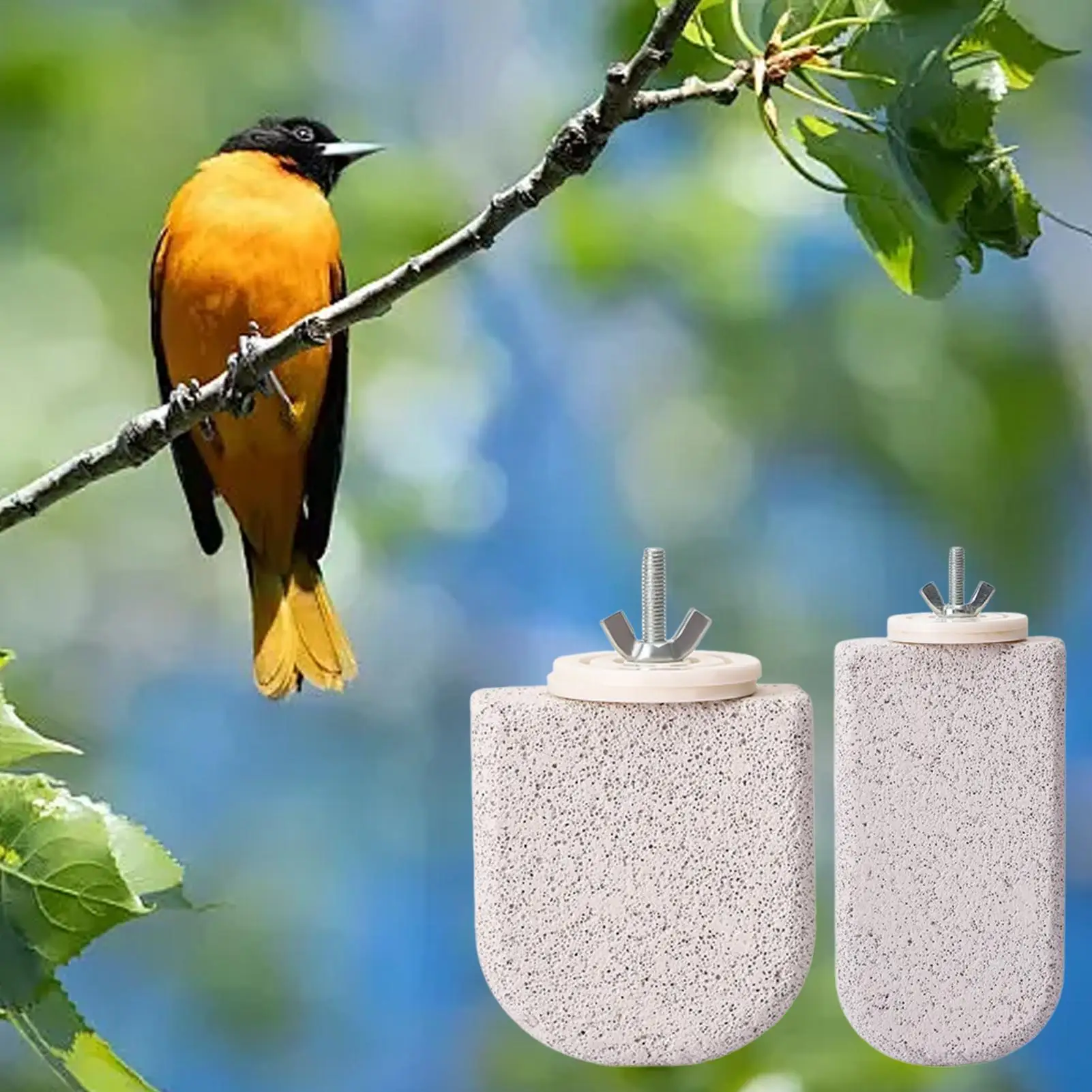 Parakeet Perches 4 Piece Volcanic Stone Frosted Bird Cage Perch Stand Branches Chewing Stick Parrots Exercise Paw Grinding For
