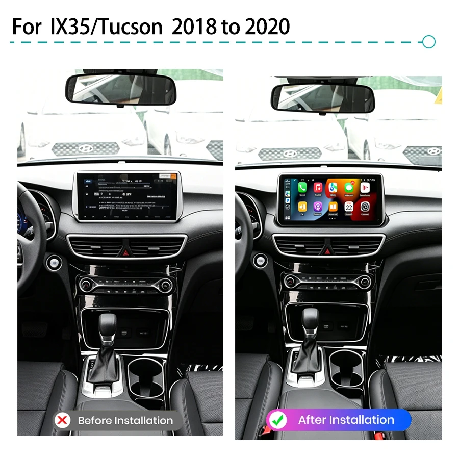 10.25' For IX35/ Tucson 2018 to 2020 Android 12.0 8GB RAM 68GB Car Multimedia Radio Player GPS RDS Autoradio Bluetooth 5.0