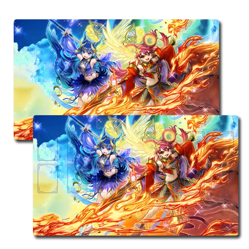 Yugioh Mikanko Play Mat Yu-Gi-Oh! TCG OCG Trading Card Games Mat Duel Plate Rubber Card Mat Mouse Pad
