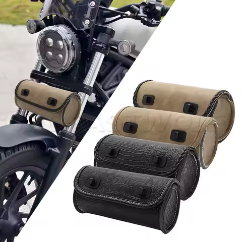For Harley Sportster XL883 XL1200 Universal Motorcycle Saddlebag Model Side PU Leather Luggage Saddle bag Storage Tool Pouch