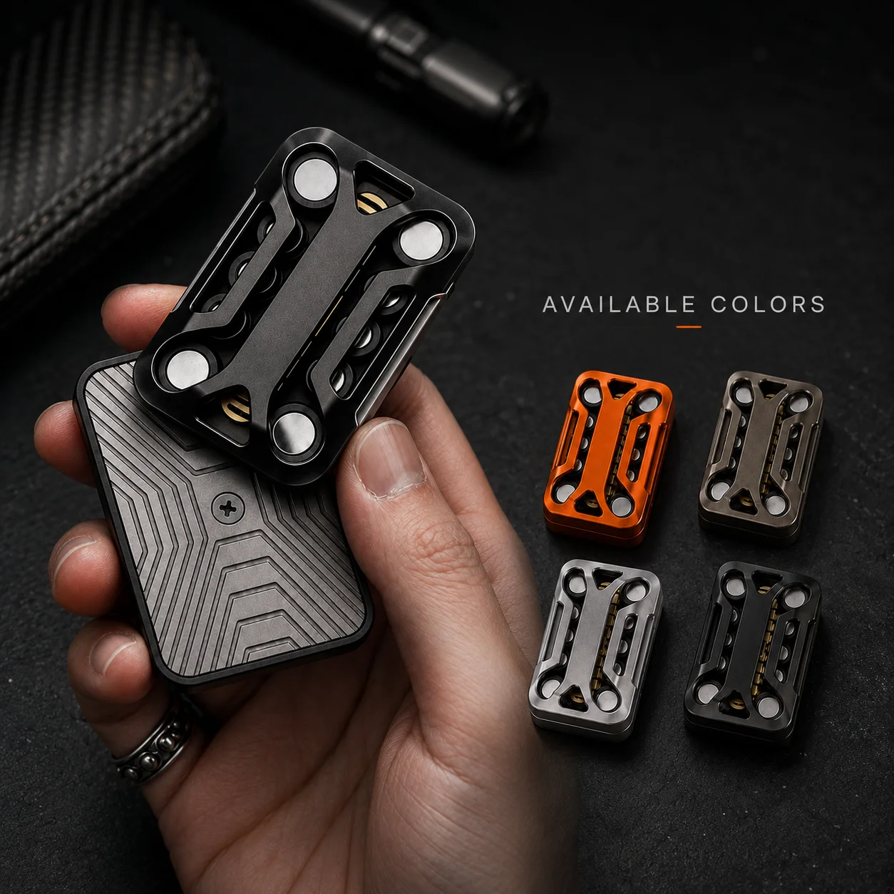 Metal Infinite Slider Fidget Toy, Tuning Fork Push Card with Magnetic Damping, Smooth Glide EDC Desk Toy for Stress Relief & Foc