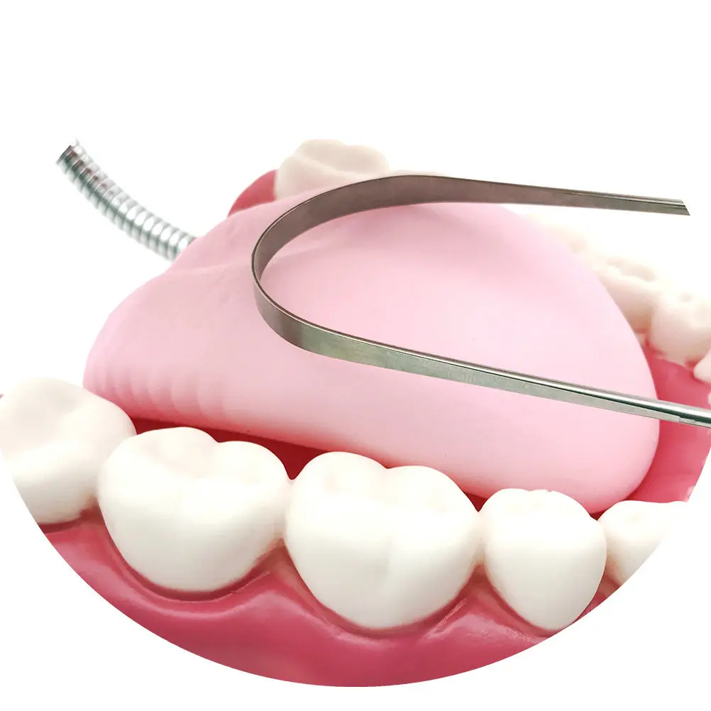 Stainless Steel Tongue Scraper Adjustable Flexible Oral Cleaner for Fresh Breath and All Mouth Sizes