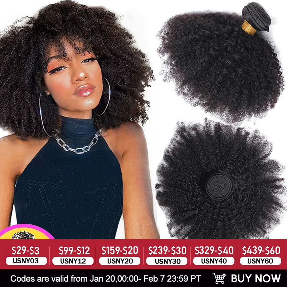 Brazilian Afro Kinky Curly Human Hair Bundles 4b 4c Afro kinky Bulk Human Hair Weave Bundle Deal Hair Extensions Wholesale Yarra