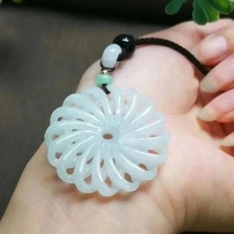 Ancient Carving Craftsmanship Time Has Come Natural Jade Pendants Jewelry Accessories Fashion Luck Necklace