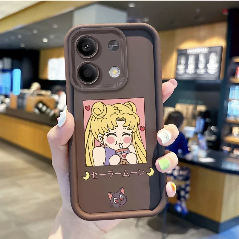 

Sailor Moon Non-Slip Phone Case For Redmi Note 13 12 Pro Plus 5G Note 13 12 11 10 9 Pro 12C 10C 9C A2 A1 Protective Phone Covers