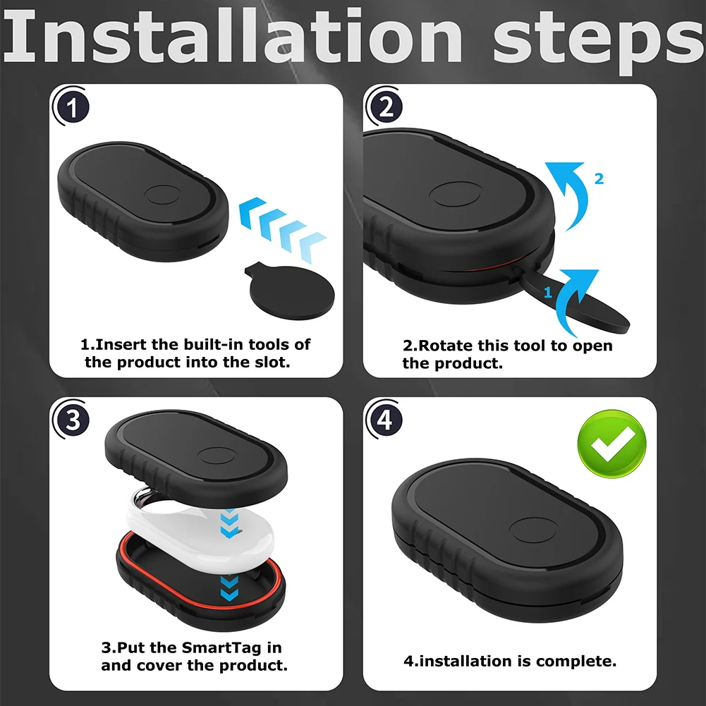 Adhesive Case for Samsung Galaxy SmartTag2 Anti-Lost Scratch Resistant Protective Cover Waterproof Cover Skin Protective Sleeve