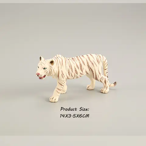 Vilda djurfigurer leksakslejon tiger leopard panter gepard plastmodell leksaker djungeldjur figurer actionfigur barnpresenter 10 best sales djungeldjur - №9