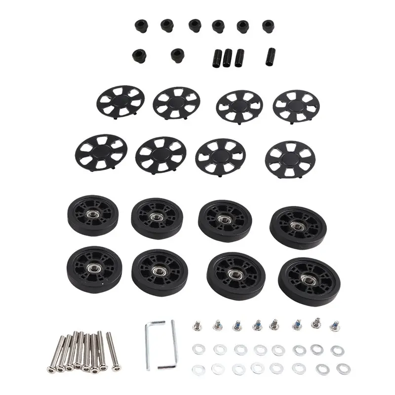 abmh-交換用荷物用ホイール-8個入り-60x12mm-低騒音ローリングベアリング-旅行用スーツケースキャスター用