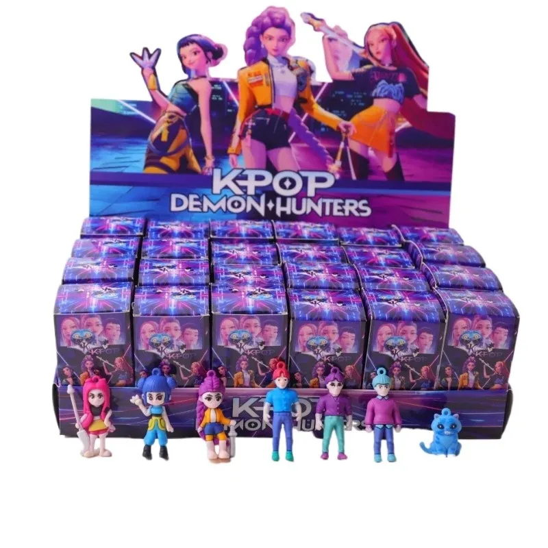 12/24 unids/set Kpop Demon Hunters llavero colgante Derpys Tiger Rumi Mira Zoey Sussy estatuilla muñeca Fans regalo sorpresa caja ciega