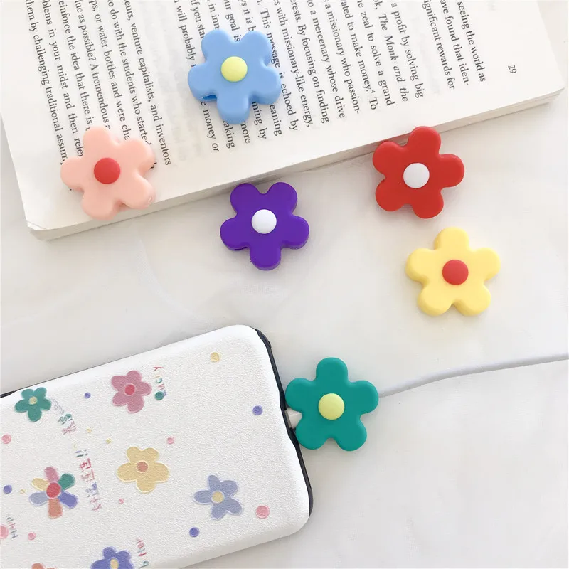 Cable Protector Winder Cute Cartoon Cover Protect Case Wire Organizer Bite Holder For IPhone Micro Usb Earphone Cable