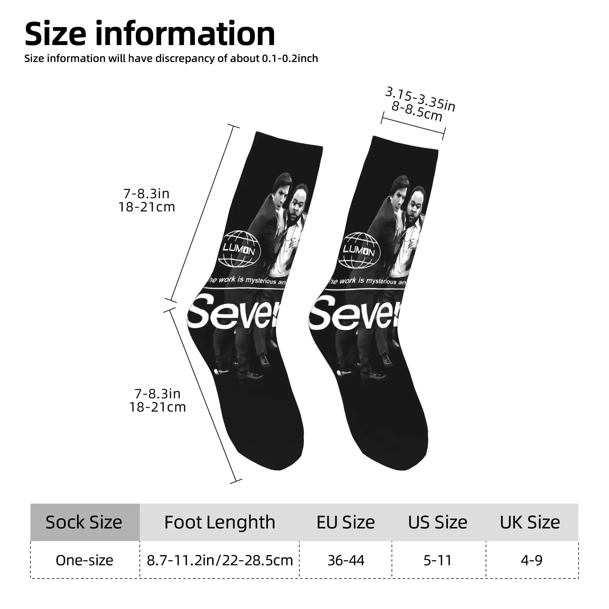 Severance Macrodata Refinement Department Socks Graphic Stockings Anti Slip Men's Socks Soft Autumn Fashion Outdoor Sports Socks