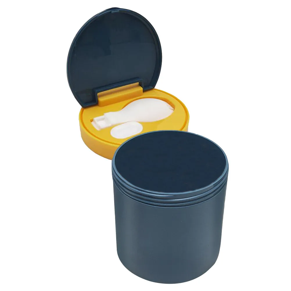 1Set Portable Soup Cup Heat Preservation PP Breakfast Cereal Cup Blue Leakproof Lid Multifunctional Thermal Food Container