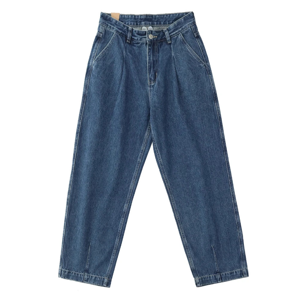 2026 Spring and Autumn New Japanese Retro Heavyweight Wide Leg Denim Jeans Men's 100% Cotton Washed Loose Straight Casual Pants