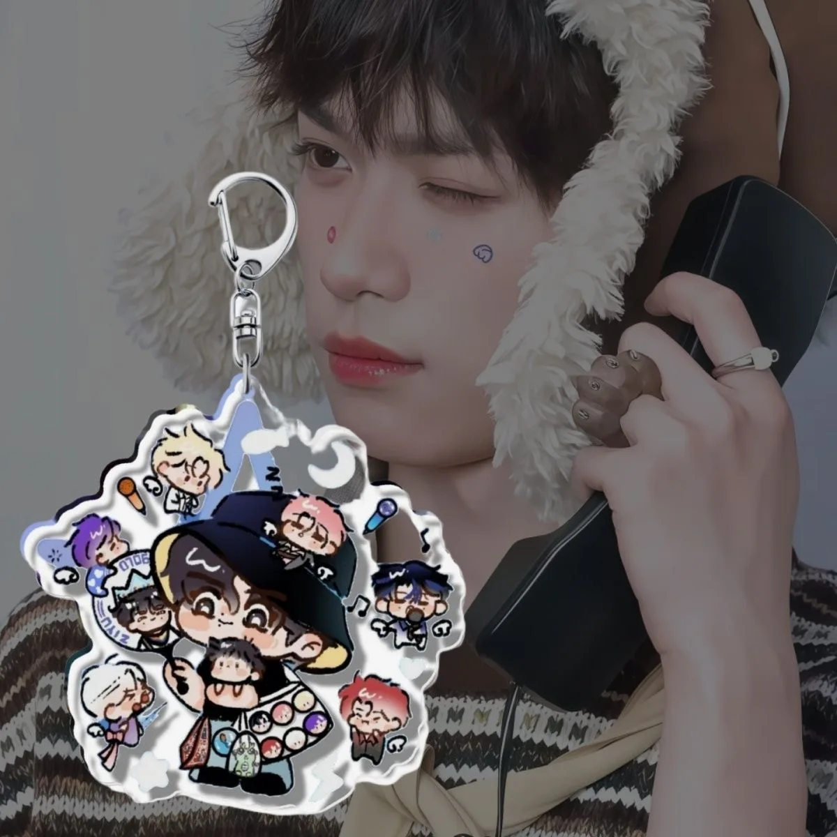 

Ziyu Cosplay Keychain High Beauty Surrounding Acrylic Cartoon Pendant Cute Fan Friends Bag Gift Accessories