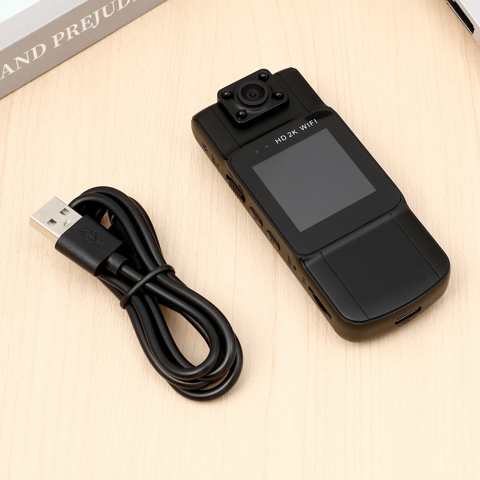 

Нательная камера с креплением на пояс, HD-качество, поворотный объектив, ночное видение, для улицы, видеорегистратор движения, беспроводная, портативная, для спорта