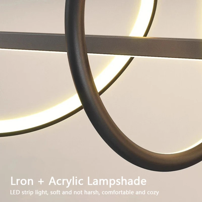 Modern Dining Table Pendant Lights Minimalist Dining Room Chandelier Home Lighting Living Room Decoration Bar Linear Wavy Lamp image 6