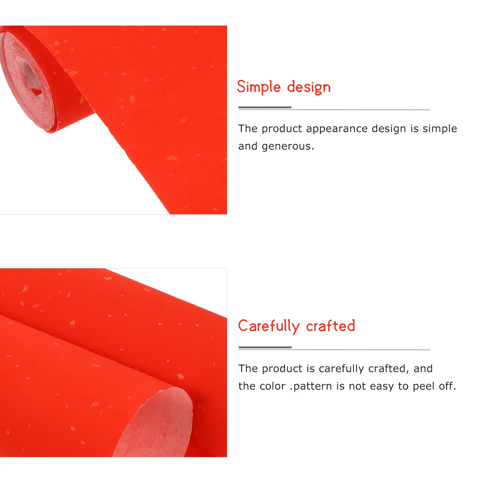 Thick Red Xuan Paper Roll Made of Premium Bamboo Pulp Soft Smooth for Spring Festival Couplets DIY Cutting Ink Brush Calligraphy