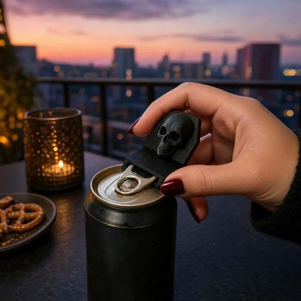 Manual Opener Gothic Skull Opener 3d Printed Tool Pull Tab Kitchen Accessory Trendy Gift for Friends Unique Barware Gadget