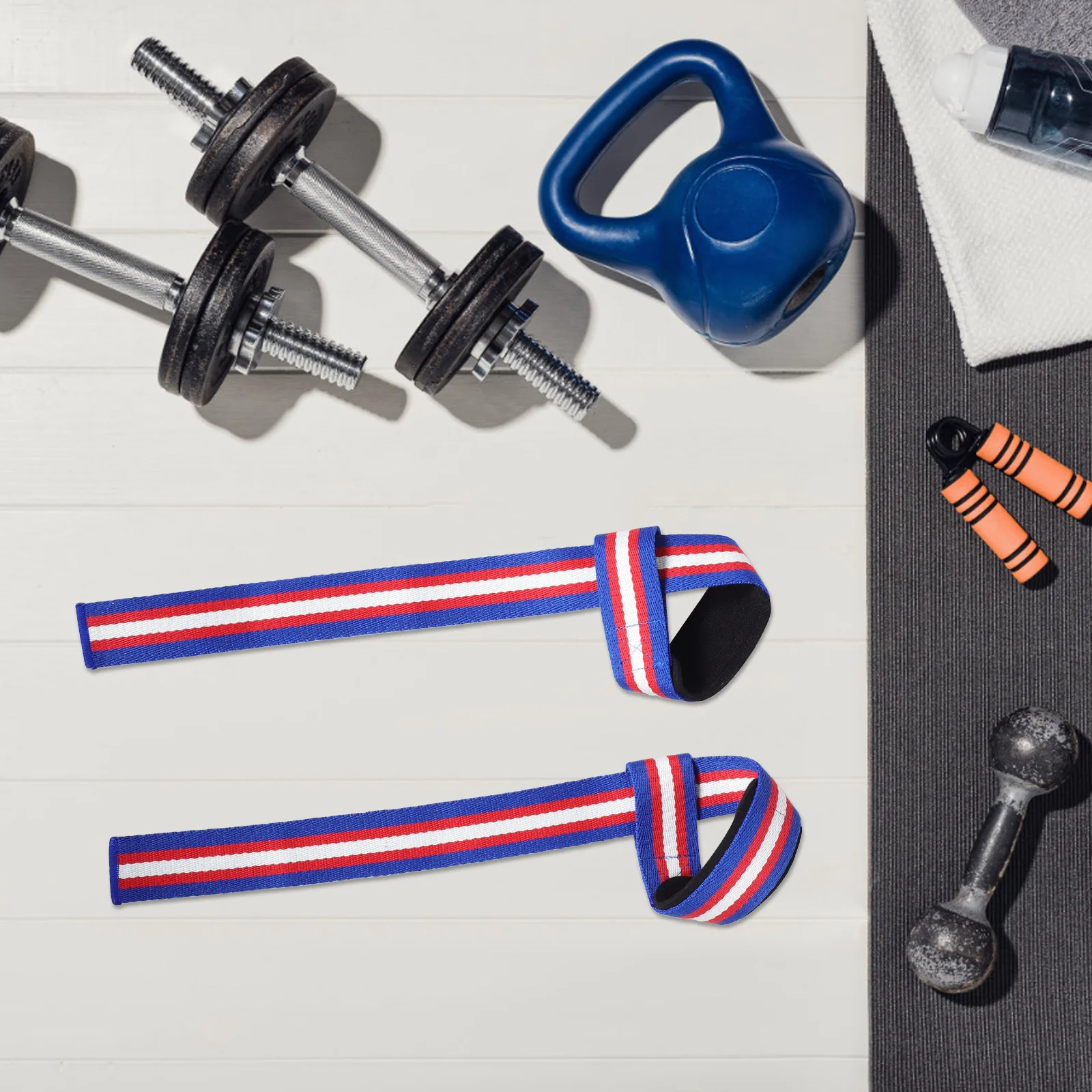 

1 Pair Weight Lifting Wrist Straps Extra Padding For Gym Workout Deadlifts Strength Training Non-Slip Durable Nylon Fitness