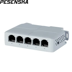 5 Port POE Extender 10/100Mbps 1 to 4 Network Switch Repeater with IEEE802.3af Plug&Play VLAN 250M for PoE Switch NVR IP Camera