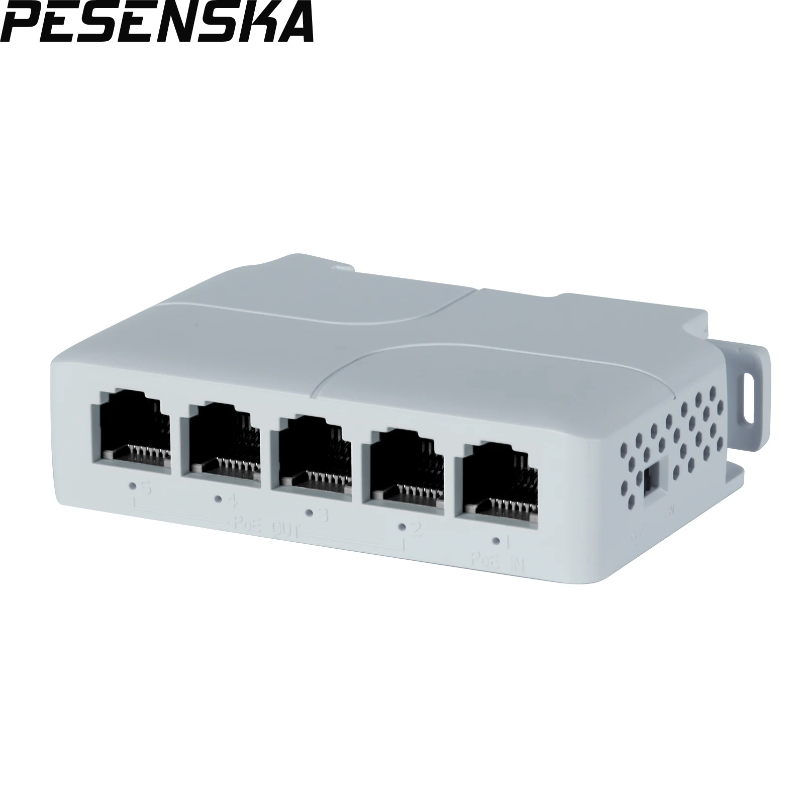 50pcs/lot, 5 Port 100Mbps POE Extender Network Switch Repeater Support IEEE802.3af/at/bt VLAN 250M for POE Switch NVR IPC