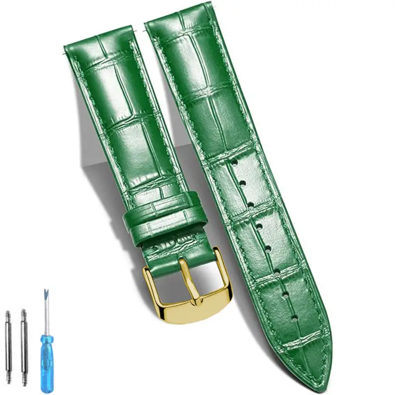 Universelles Ersatz-Leder-Uhrenarmband, Lederarmband für Männer und Frauen, 12 mm, 14 mm, 16 mm, 18 mm, 20 mm, 22 mm – Detail 2