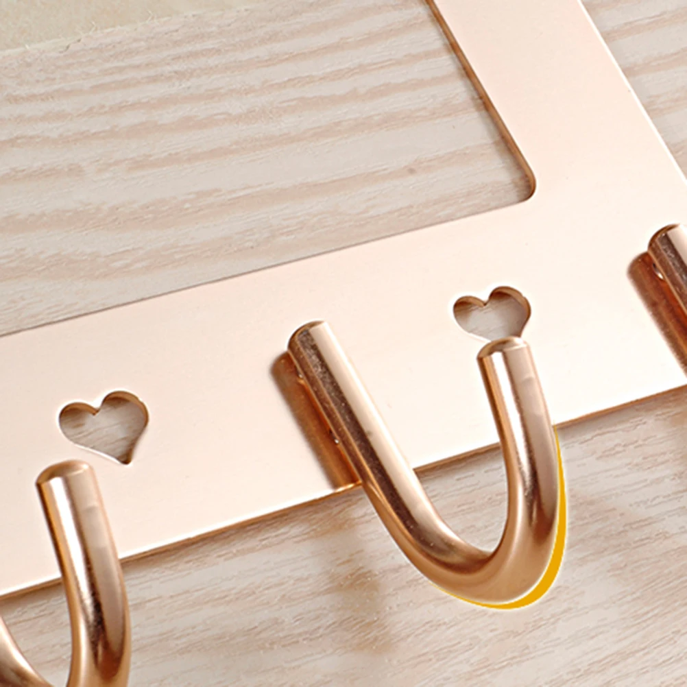 

5 Aluminum Heart Door Hooks Sturdy Construction Resists Scratches Corrosion Ideal Bathrooms Bedrooms Kitchens Laundry