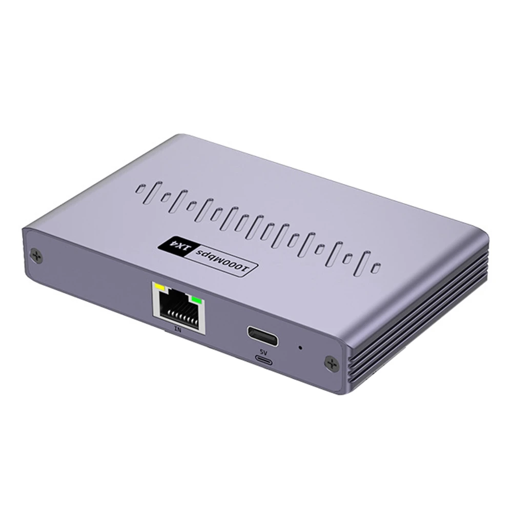 A40I New Network Cable Splitter 1 to 4 Gigabit Network Distributor Simultaneous Internet Access, RJ45 Network Switch Extender