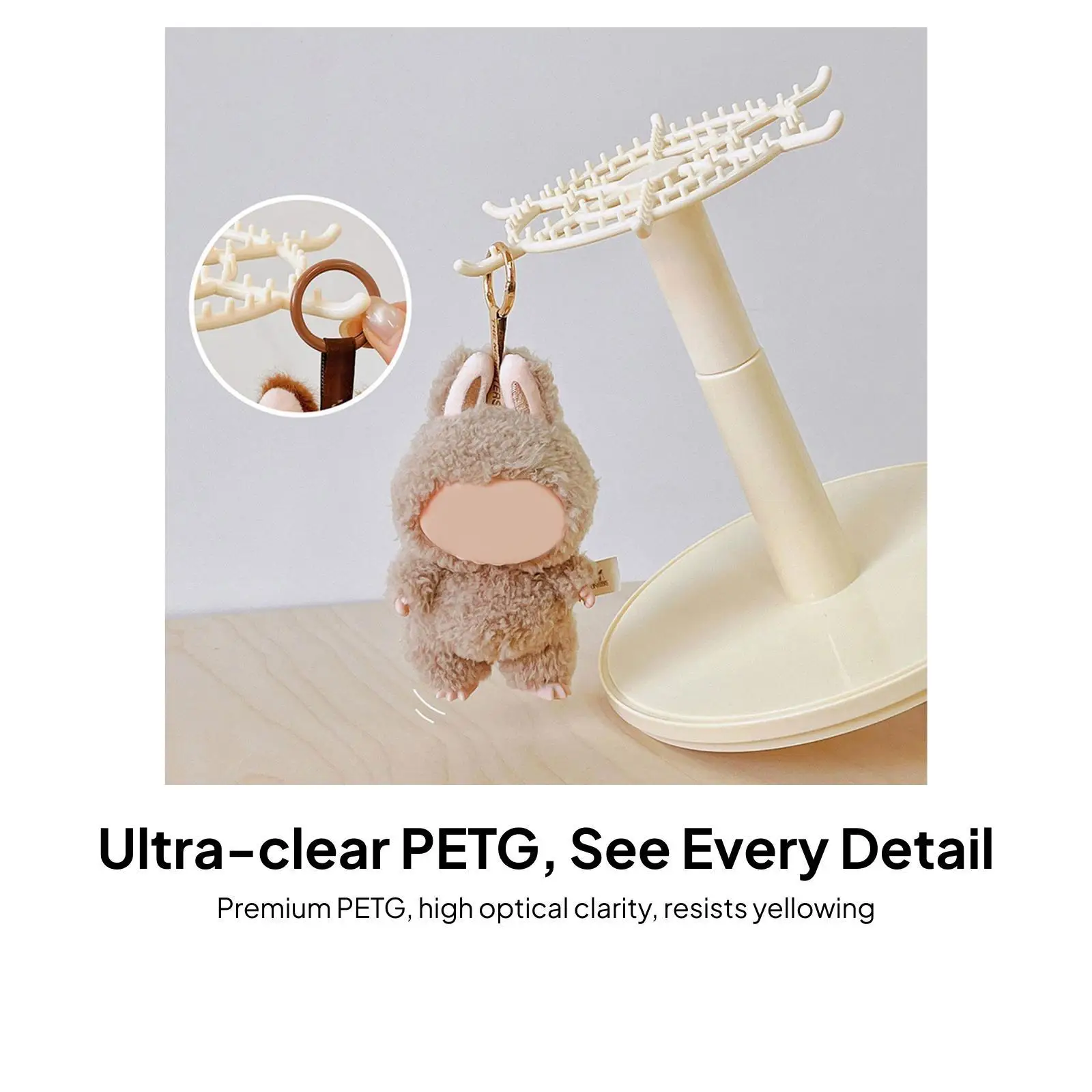 透明ドールディスプレイケース-回転式ベース-petg製-ミニチュアフィギュア-アクションドール-コレクタブル用オーガナイザー