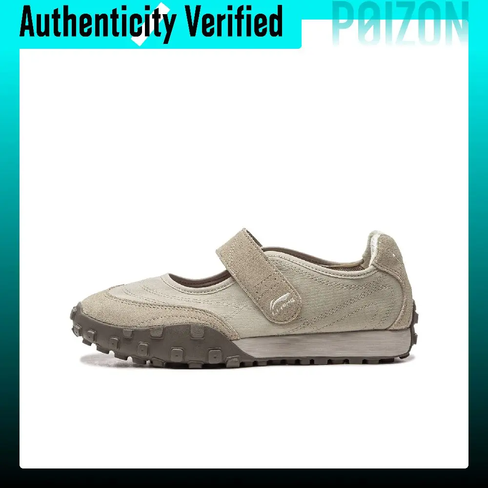 Li Ning Film Mary Slip Resistant, Abrasion Resistant, Lightweight Low top Casual Shoes Women's Dusty Gray AGLW064-4