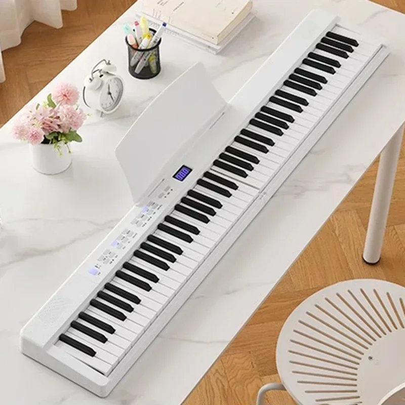 88 Key Foldable Electronic Organ Portable Adults Beginners Keyboard Instruments Step By Step Heavy Hammer Electric Organ