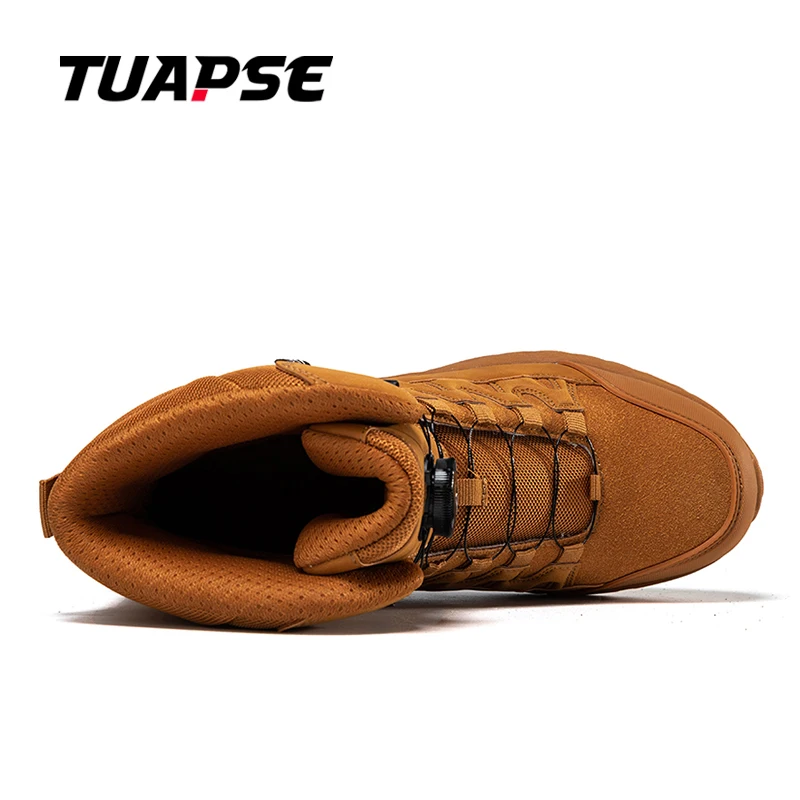 TUAPSE Fashion Training Boot Trendy Men Climbing Training Lightweight Boots Outdoor Hiking Breathable Fan Shoes Men