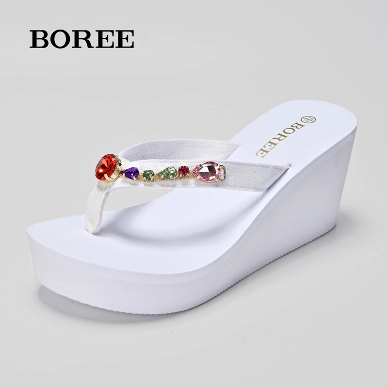 BOREE Flip Flops Women Shoes Beach Sandals Wedge Platform Light Plus Size Shoes Non-slip Slippers dames teenslippers zomer 2024