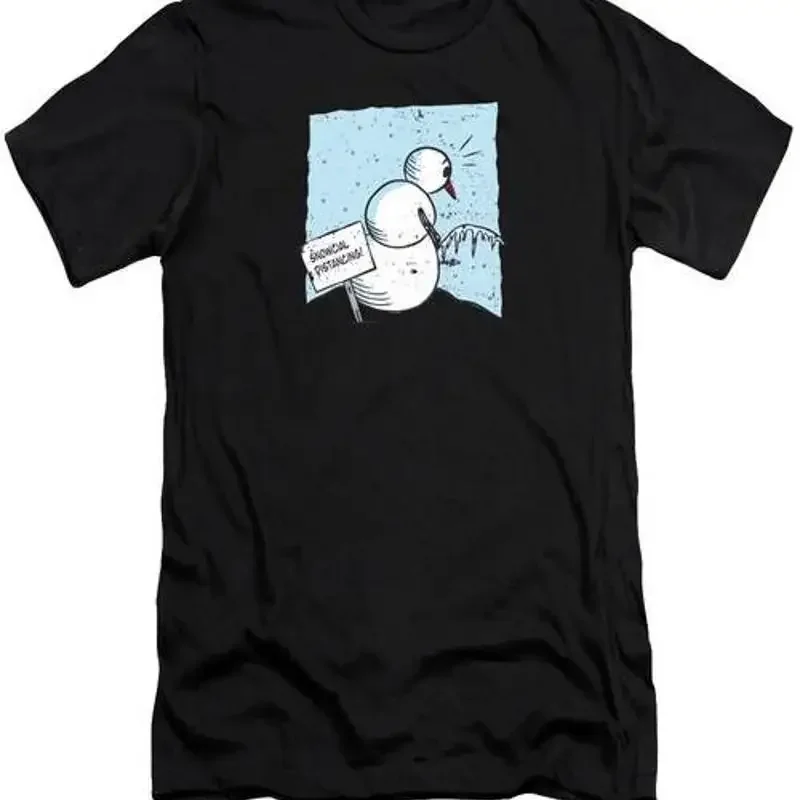Snowcial Distancing Social funny Snowman 9 T Shirt S 2XL