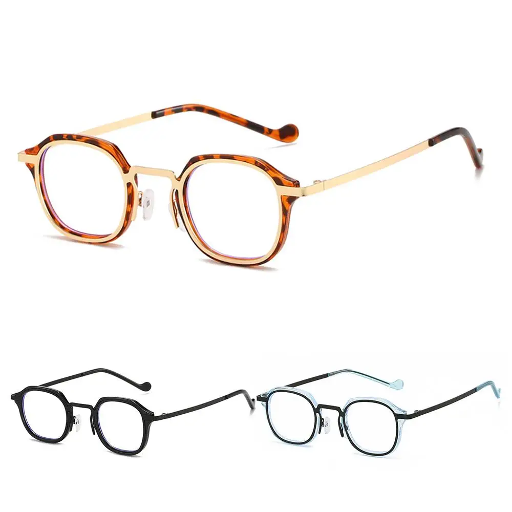 Blue Light Blocking Reading Glasses Irregular Frame Square Presbyopia Glasses Japanese Style Seniors Eyewear for Women & Men